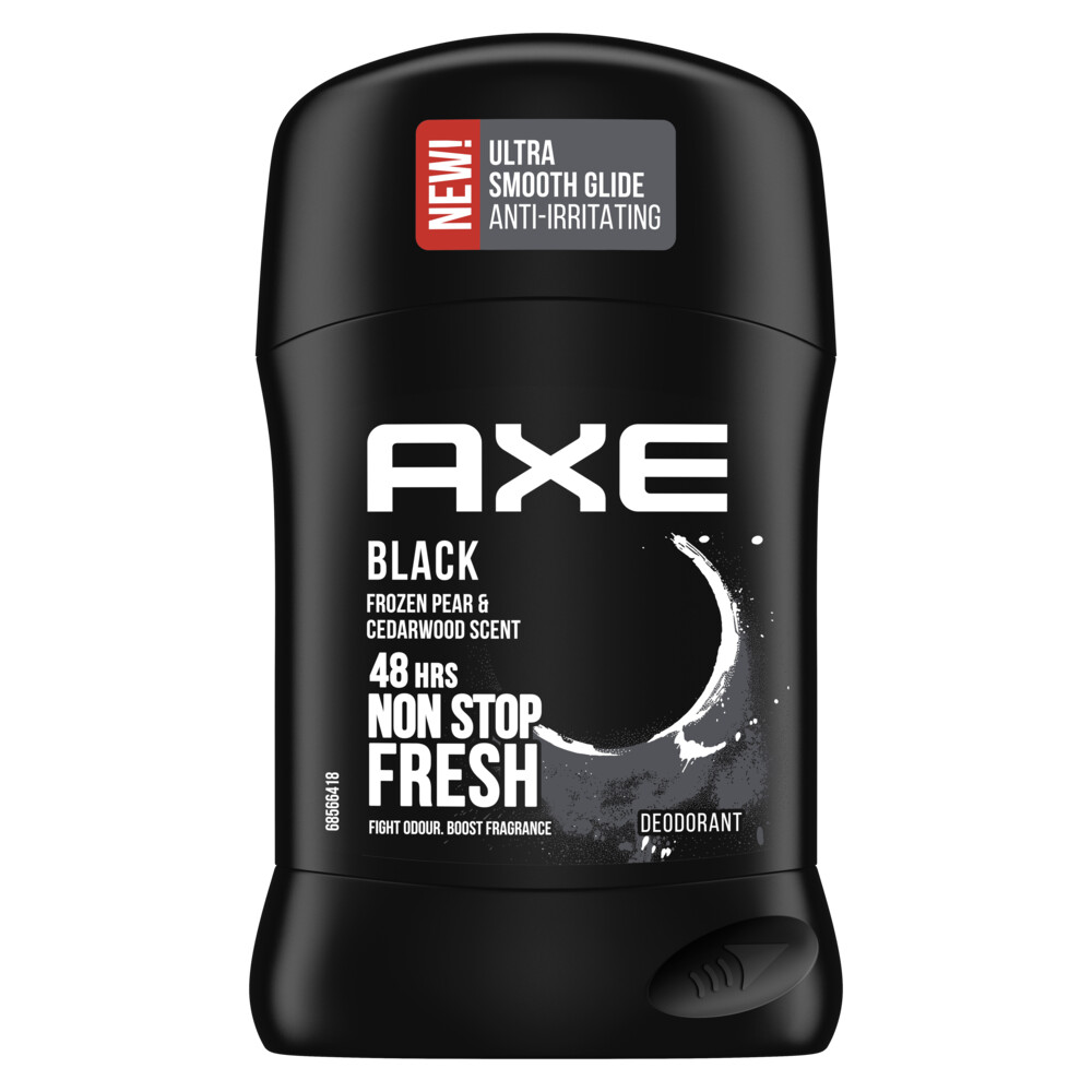AXE مزيل رائحة العرق ستيك للرجال من أكس، حماية لمدة طويلة من الرائحة، بلاك، عطر لا يقاوم حتى ٤٨ ساعة، ٥٠مل